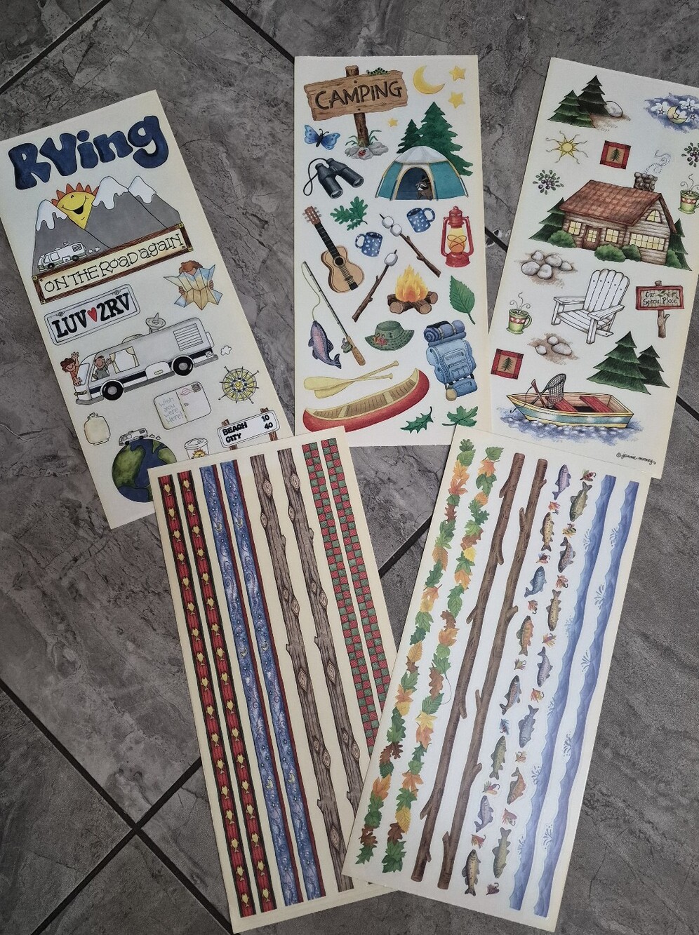 Vintage SandyLion Outdoors Scrapbook Stickers